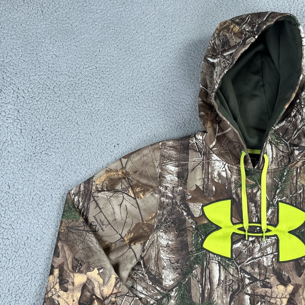 Under Armour Camo Scent Control Hoodie Men Medium Realtree Xtra Hunting Outdoors - Picture 7 of 14